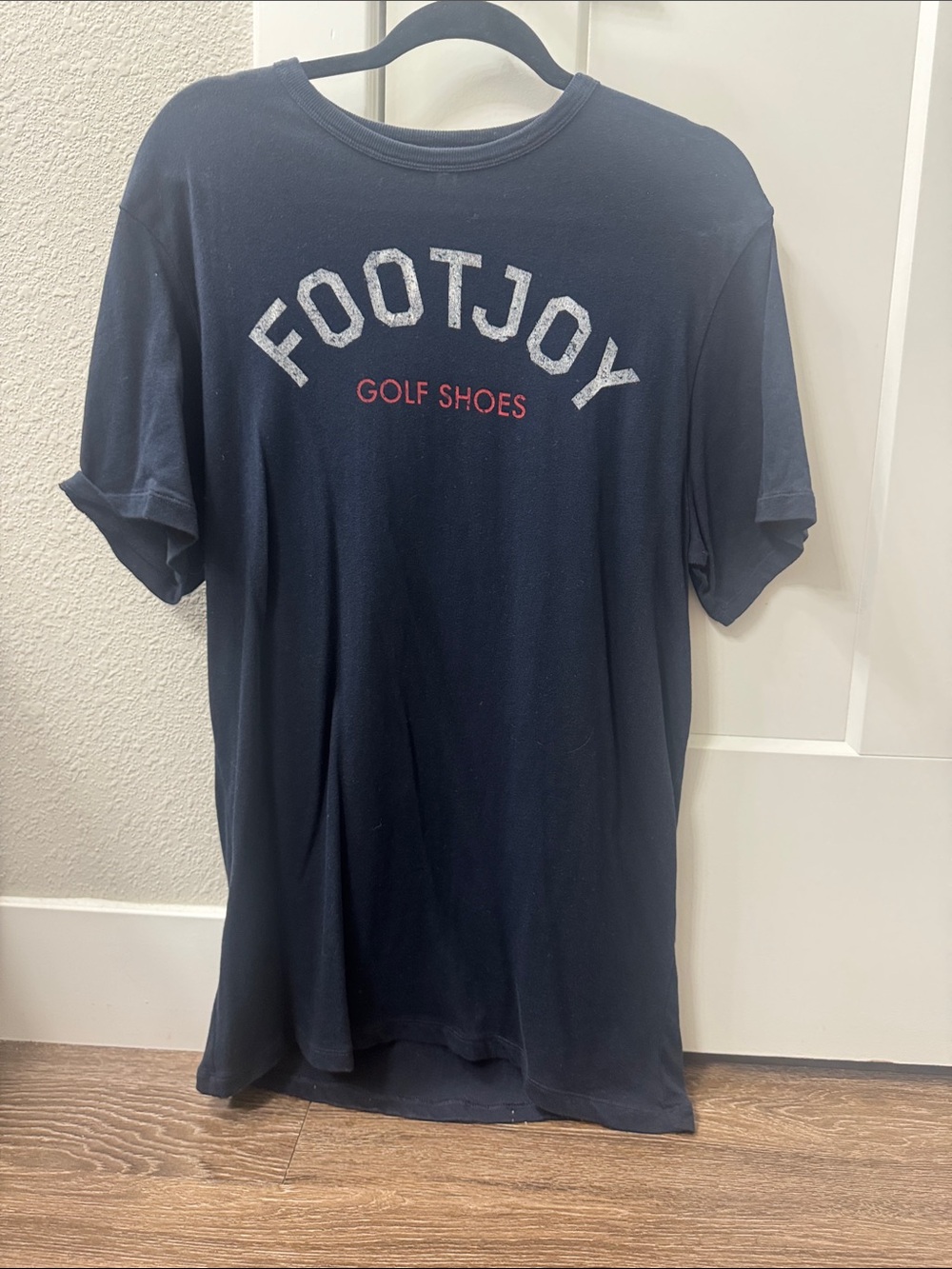 RARE Limited Edition FootJoy Navy Tee with White Logo and Red Accent